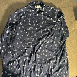 Navy Patterned Women's Skirt